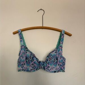 Freya Blue and Purple Floral Bra